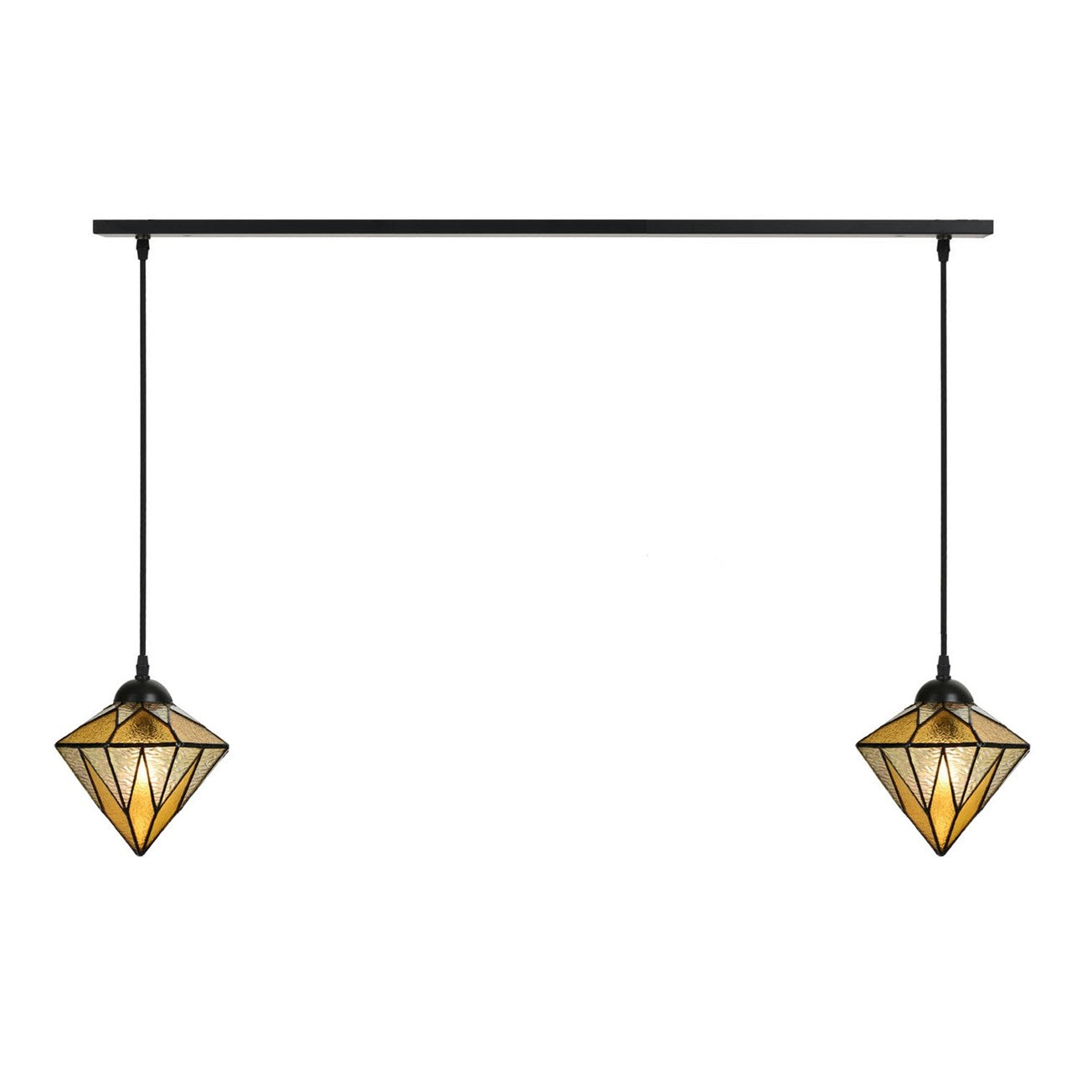 Art Deco Trade - 2 x Tiffany Aiko Yellow aan plafondbalk