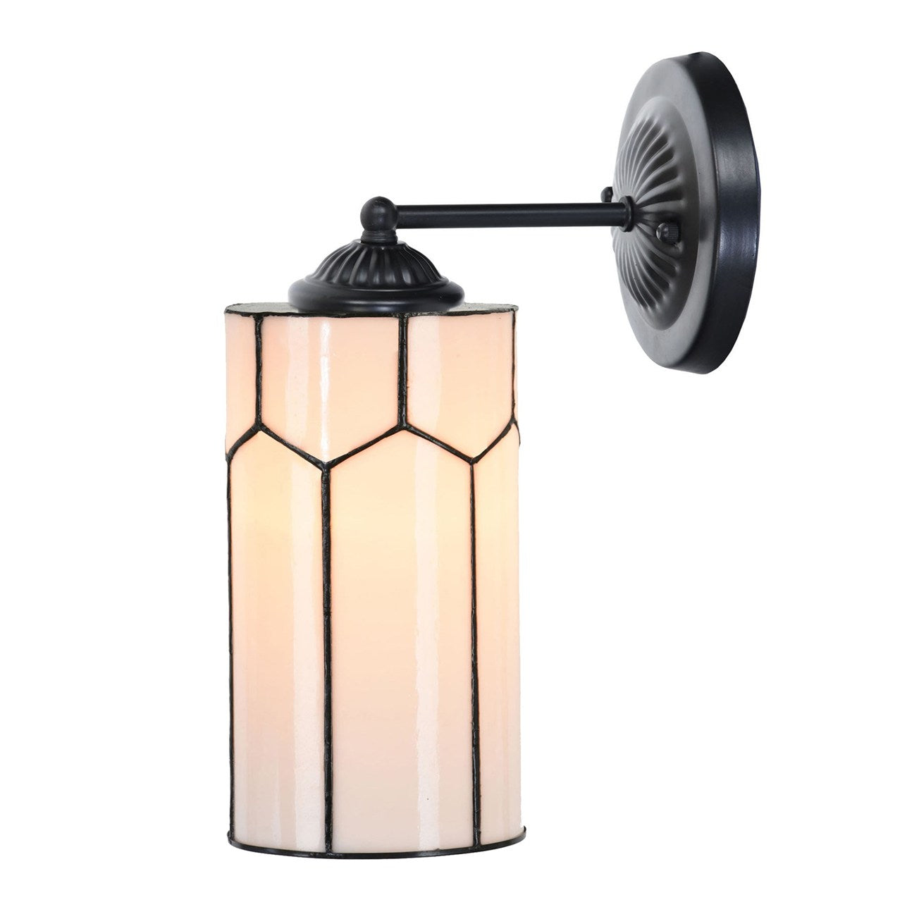 Art Deco Trade - Tiffany wandlamp zwart met Gatsby